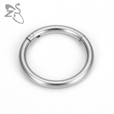 10 Pcs Nose Rings Surgical Steel Hinged Segment Ring Body Piercing Jewelry Earrings