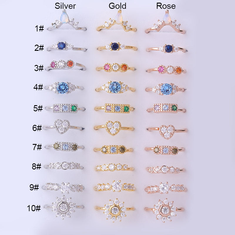 Colored Zircon Nose Rings In Europe And America
